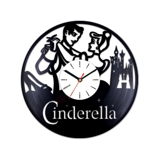 Vinyl clock Cinderella and Prince