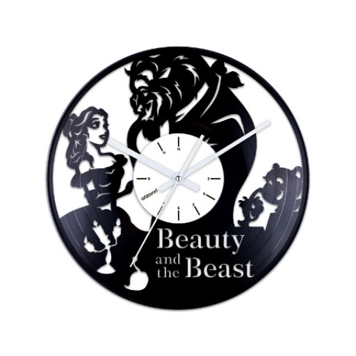 Vinyl clock Beauty and the Beast. Characters