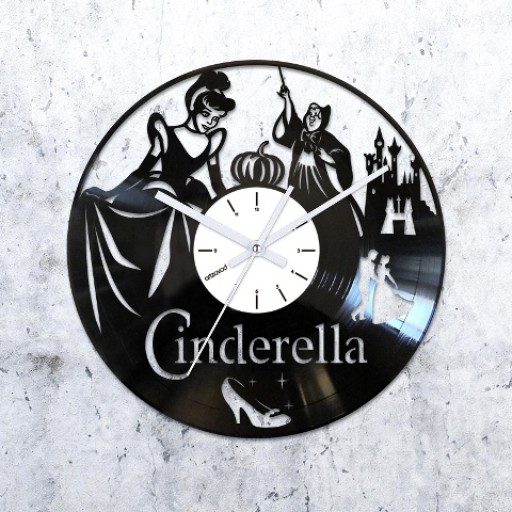 Vinyl clock Cinderella
