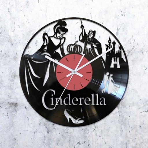Vinyl clock Cinderella