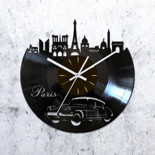 Vinyl clock Paris