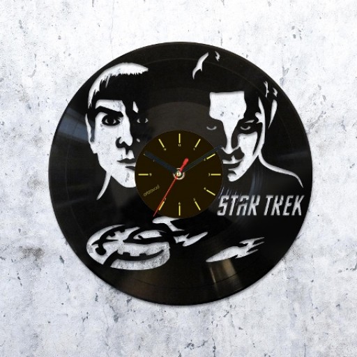 Vinyl clock Star Trek