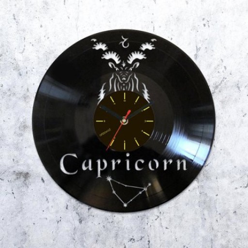 Vinyl clock Capricorn