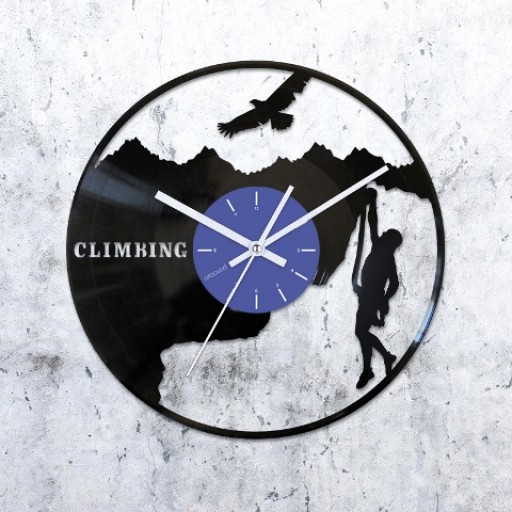 Vinyl clock Climbing