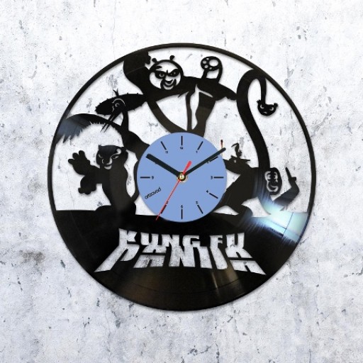Vinyl clock Kung Fu Panda