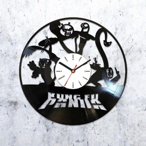 Vinyl clock Kung Fu Panda