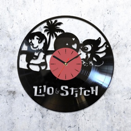 Vinyl clock Lilo and Stitch