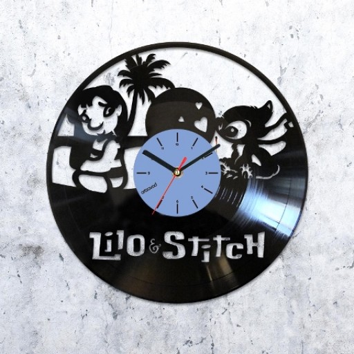 Vinyl clock Lilo and Stitch