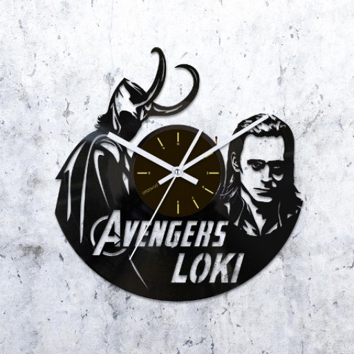 Vinyl clock The Avengers. Loki