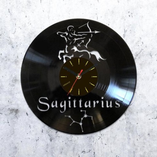 Vinyl clock Sagittarius