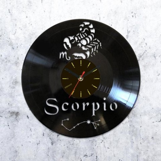 Vinyl clock Scorpio