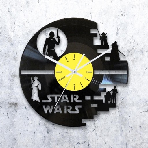 Vinyl clock Death Star