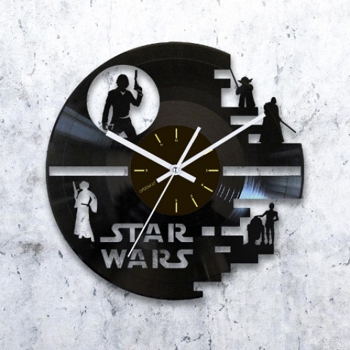 Vinyl clock Death Star