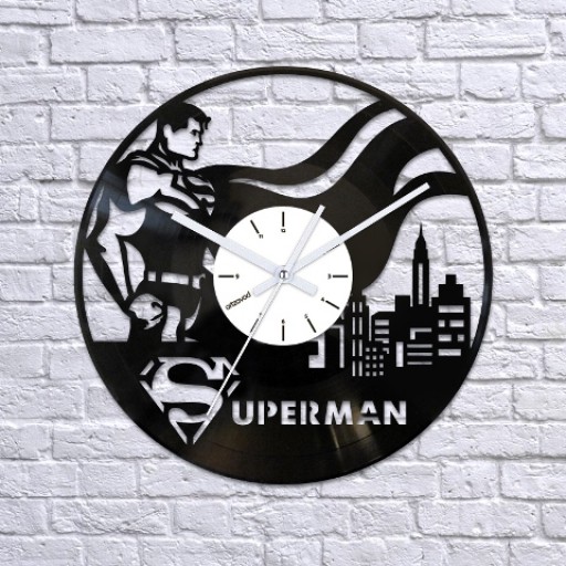  Виниловые часы Супермен